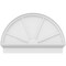 Ekena Millwork Half Round 4 Spoke Architectural Grade PVC Combination Pediment, 38"W x 25-3/4"H x 2-3/4"P PEDPC038X260HRO04 - alternate 6
